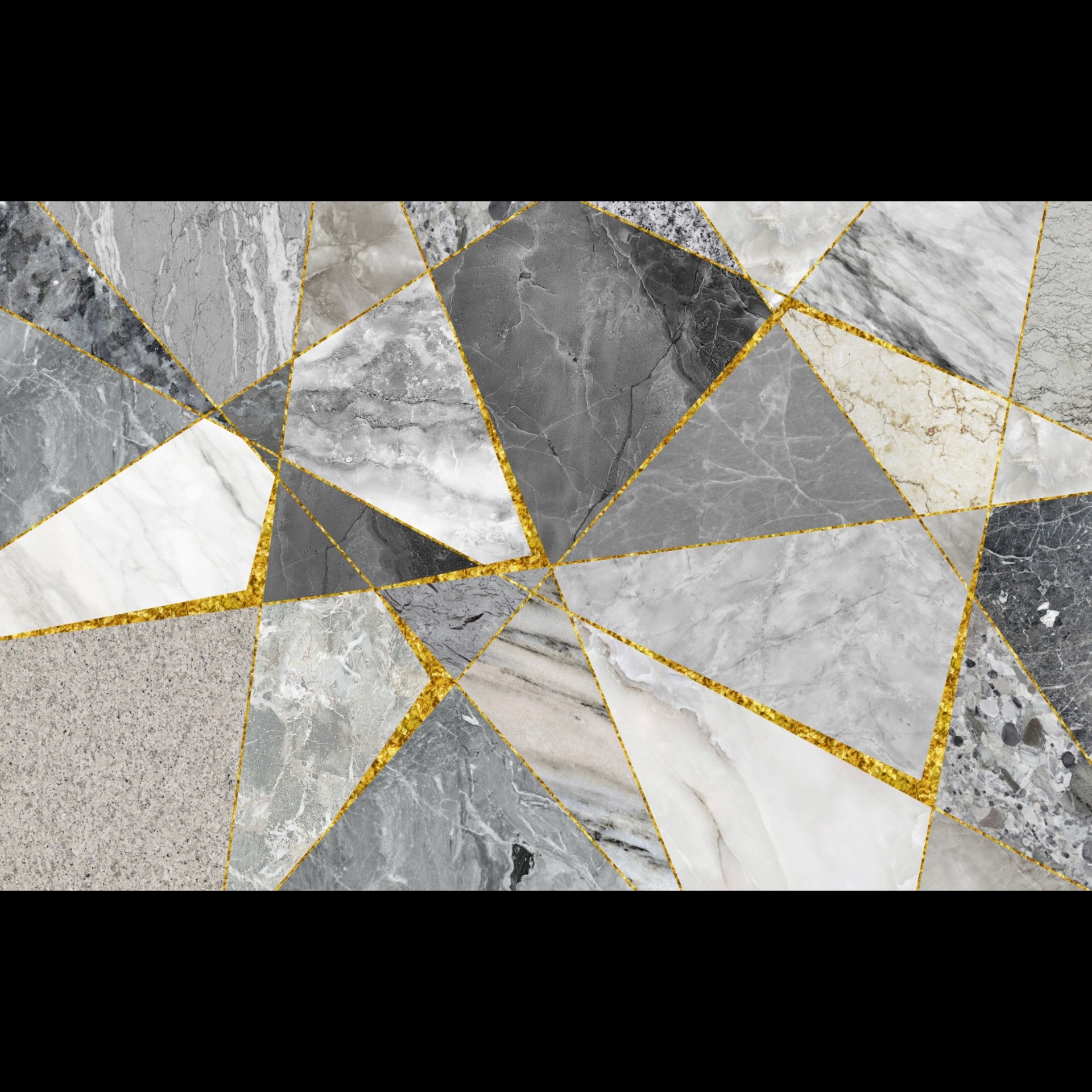 Blue abstract triangle wallpaper for workplace