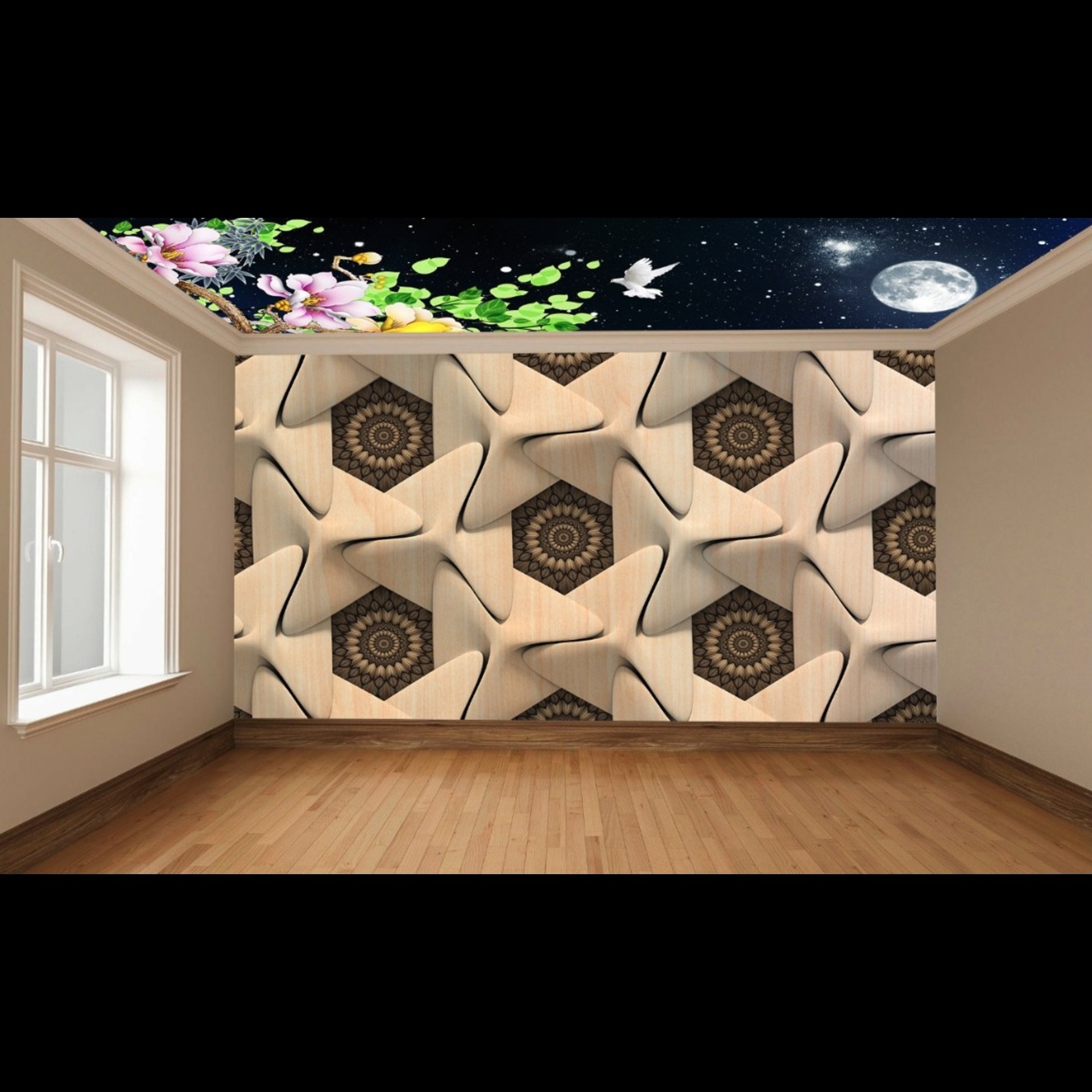 Abstract black and white stripes wallpaper