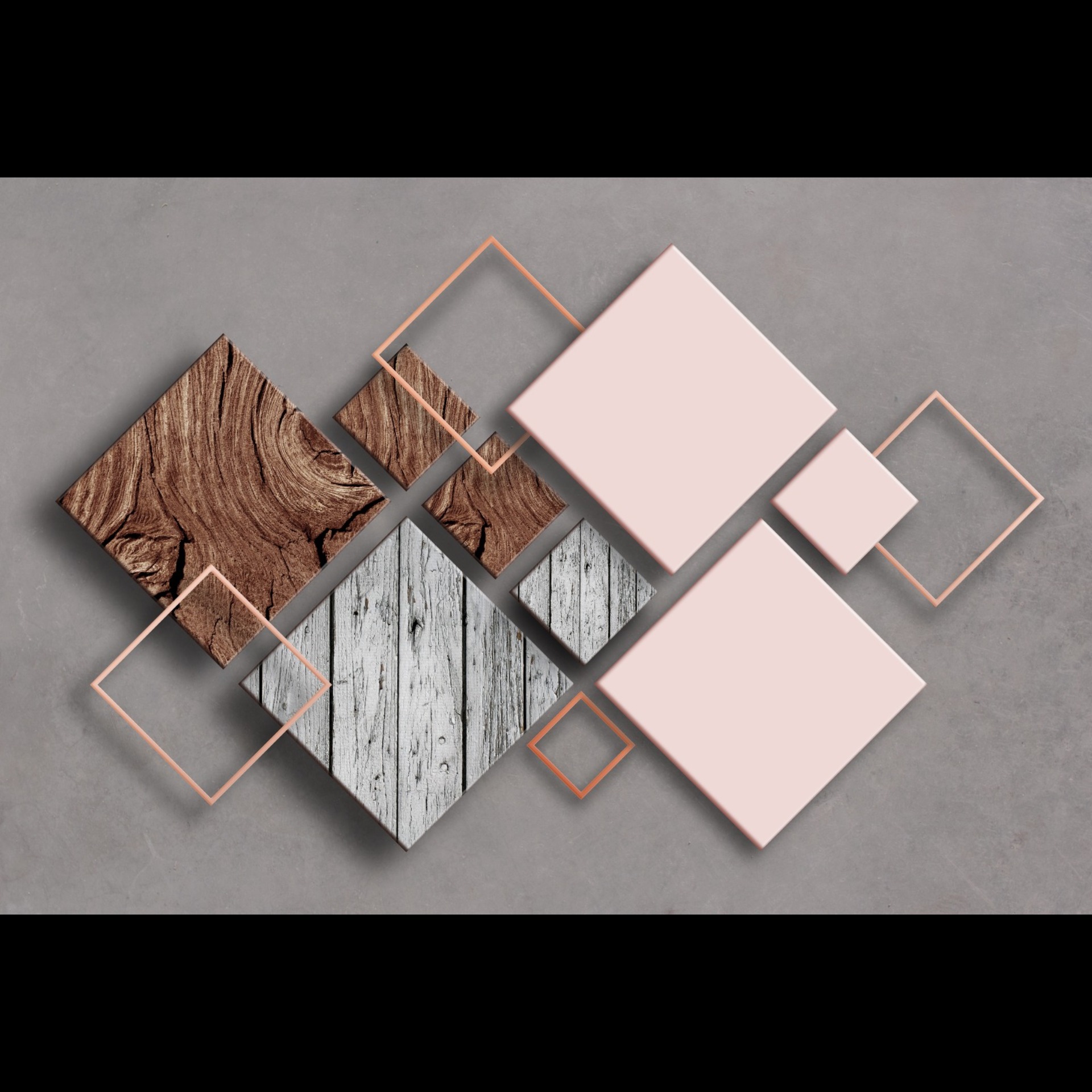 Blue diamond shaped geometric wallpaper