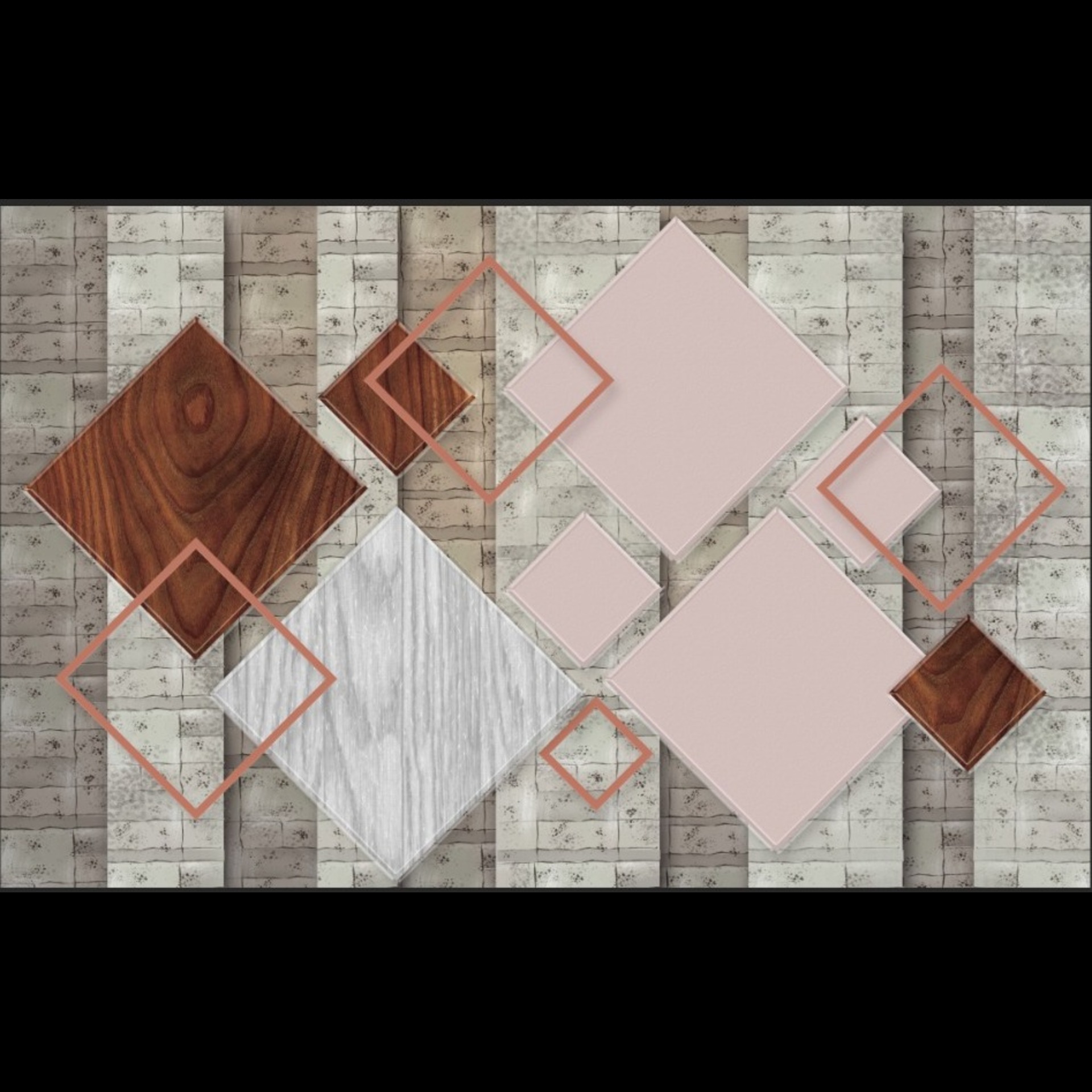 Blue Ikat Chevron pattern wallpaper